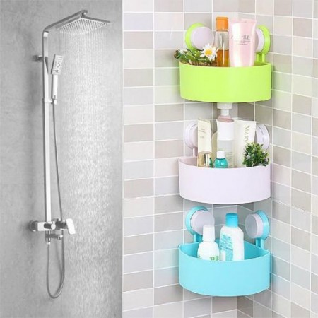 Plastic Corner Triangle Shelf(3pcs)