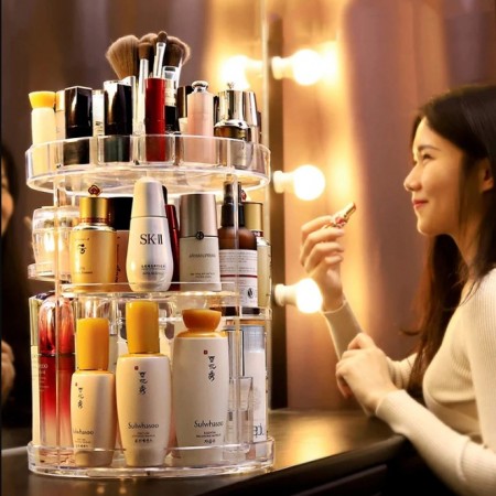 360 Rotating Cosmetics & Makeup Organizer Box